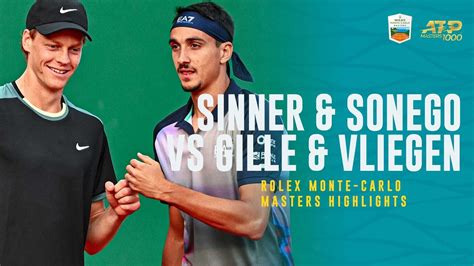 monte-carlo rolex masters sinner|Sinner & Sonego vs Gille & Vliegen .